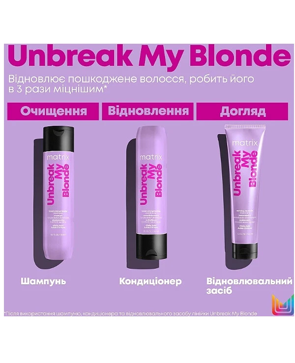 Matrix Восстанавливающий несмываемый уход для укрепления волос | Unbreak My Blonde Reviving Leave-in Treatment фото, цена, купить