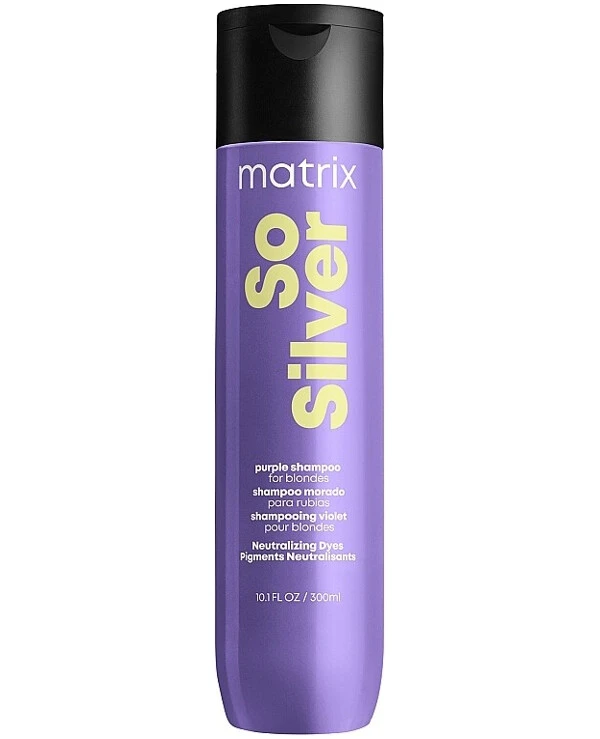 Matrix - Shampoo to neutralize unwanted yellow undertones in blonde hair So Silver Shampoo 300ml