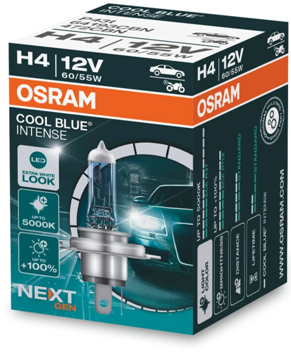 Osram - Halogen lamp Next Gen Cool Blue Intense H4 12V 60W P43t 64193CBN-FS  1650 Lm