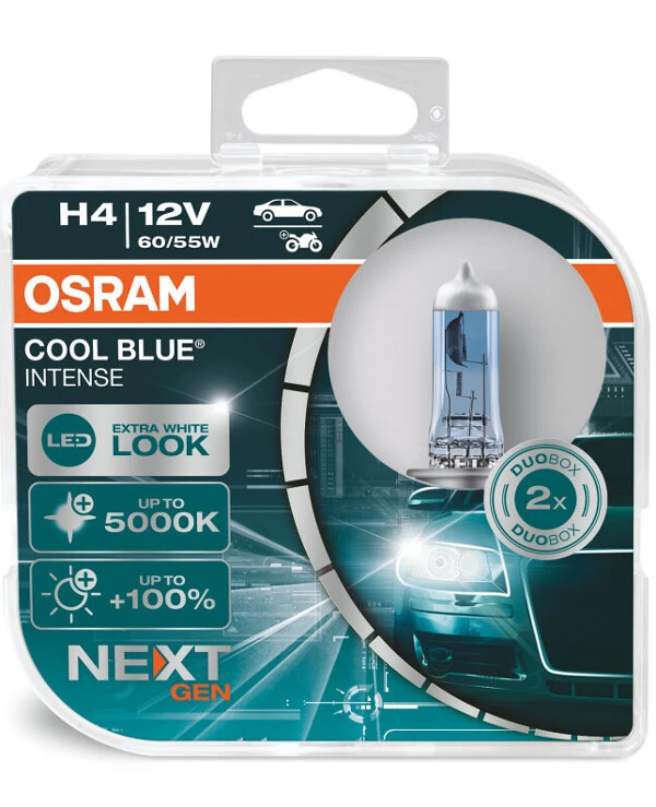 Osram - Halogen lamp Osram Next Gen Cool Blue Intense H4 12V 60W P43t Box 64193CBN-HCB-DUO  1650 Lm