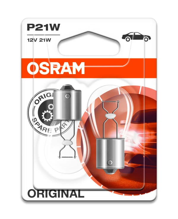 Osram - Incandescent lamps P21W 12V 21W BA15s ORIGINAL 7506-BLI2  