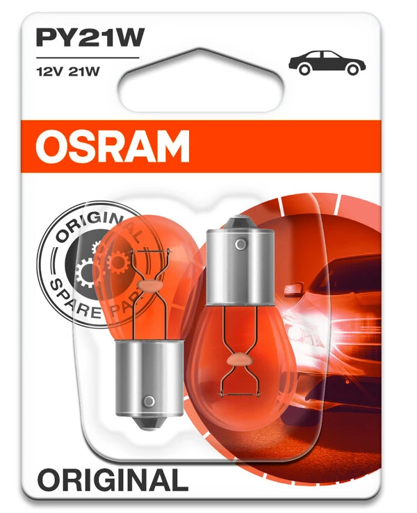 Osram - Incandescent lamps PY21W 12V 21W BAU15s ORIGINAL 7507-BLI2  