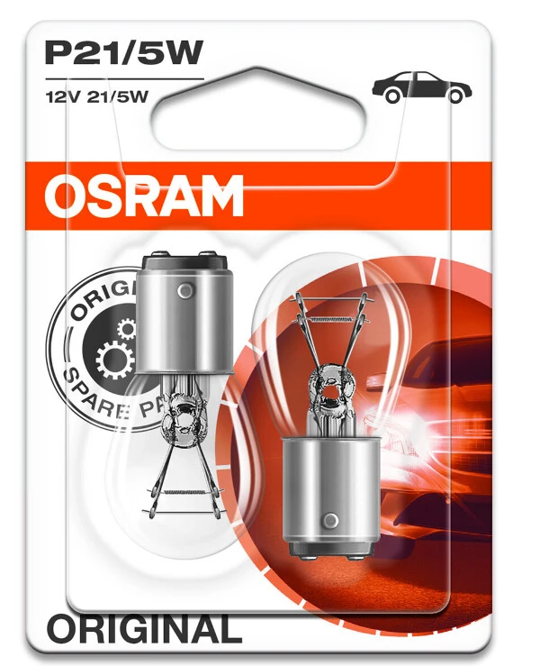 Osram - Incandescent lamp P21/5W 12V 21W BAY15d ORIGINAL 7528-BLI2  