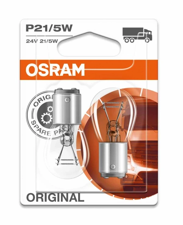Osram - Лампи розжарювання P21/5W 24V 21W BAY15d ORIGINAL 7537-BLI2  