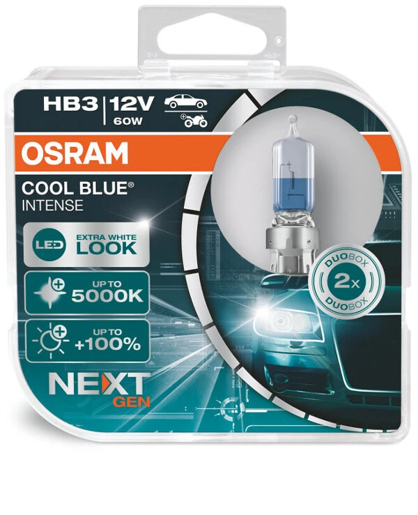 Osram - Halogen lamp Next Gen Cool Blue Intense HB3 12V 60W P20d 9005CBN-HCB-DUO  