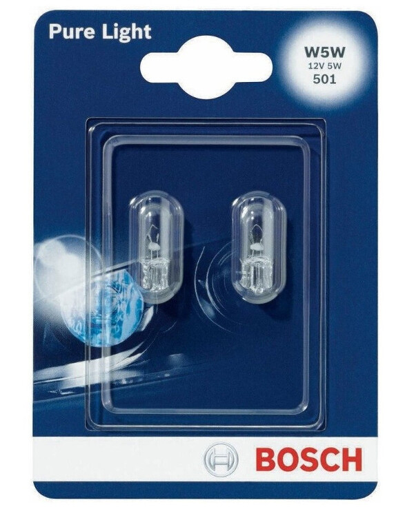 Bosch - Incandescent lamp Pure Light W5W 12V 5W 1987301026  
