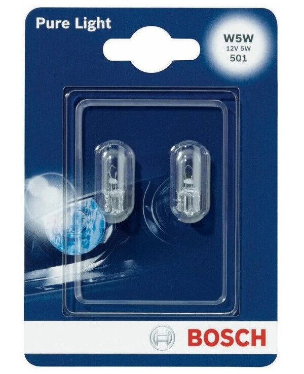Bosch - Лампа накаливания Pure Light W5W 12V 5W 1987301026  