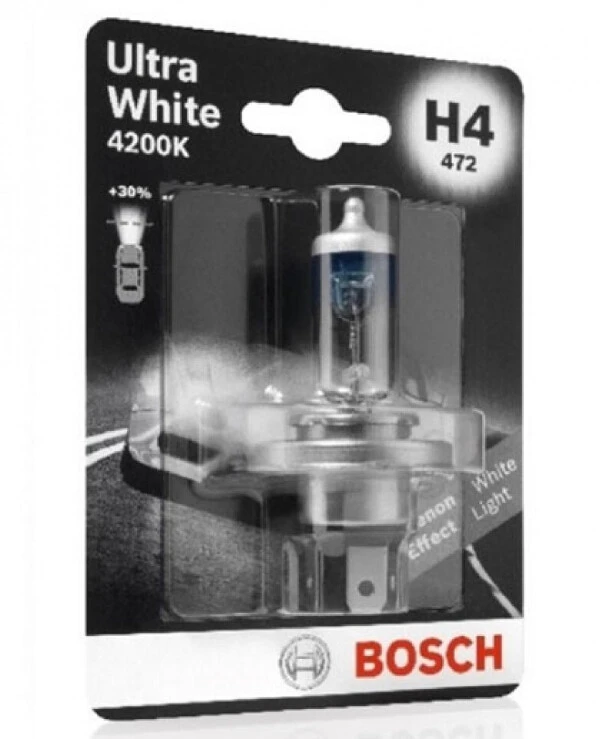 Bosch - Галогенная лампа Ultra White H4 12V 60/55W 4200K 1987301089  