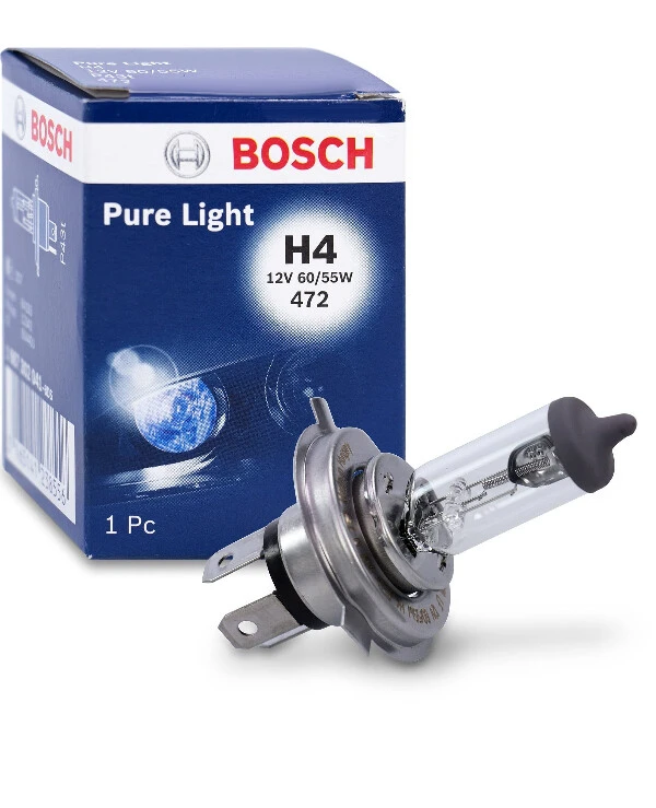 Bosch - Галогенная лампа Pure Light H4 12V 60/55W 1987302041  