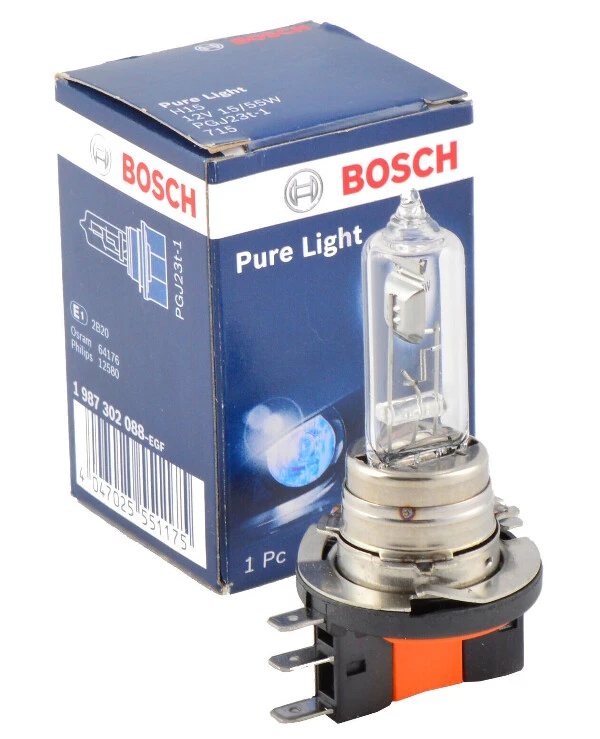 Bosch - Галогенная лампа H15 15/55W 12V Pure Light 1987302088  