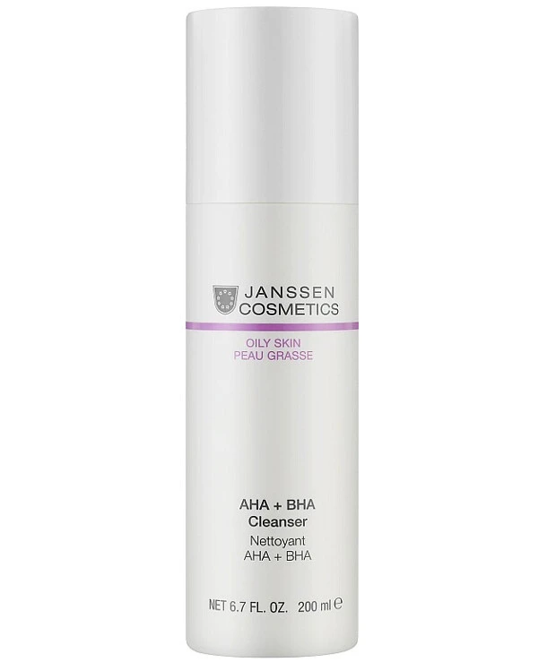 Janssen cosmetics - Очищающая эмульсия с фруктовыми кислотами и салициловой кислотой AHA + BHA Cleanser 200 мл