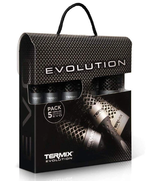 Termix - Набір термобрашинг для щільних волосся Evolution Plus Brush Kit Сірий