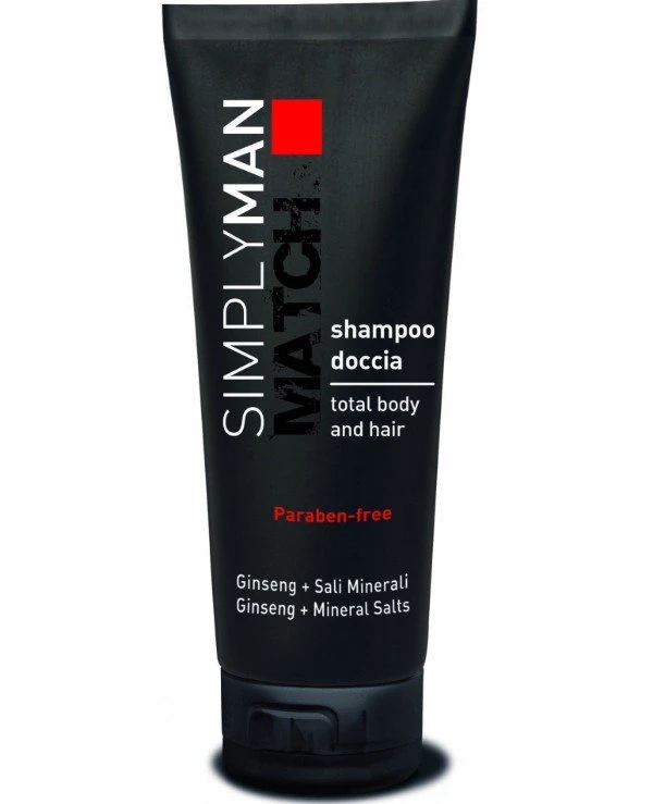 Nouvelle - Гель-шампунь для тела и волос с экстрактом женьшеня Simply Man Total Body and Hair 200 мл