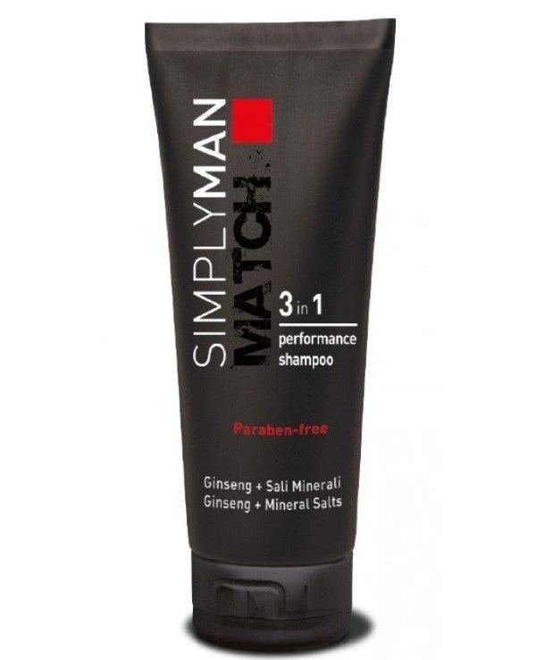 Nouvelle - Мужской шампунь для волос с антибактериальным эффектом Simply Man 3 in 1 Perfomance Shampoo 200 мл