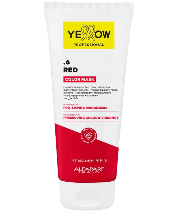 Yellow - Тонирующая маска для волос Color Care Refresh Mask Red, 200 мл