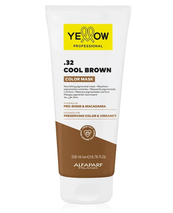 Yellow Тонирующая маска для волос | Тонирующая маска для волос Cool Brown