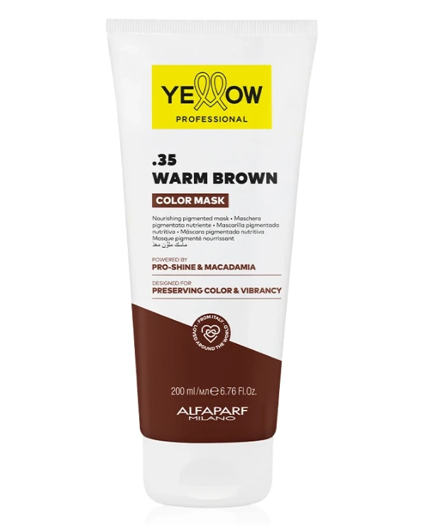 Yellow Тонкувальна маска для волосся | Тонкувальна маска для волосся Warm Brown