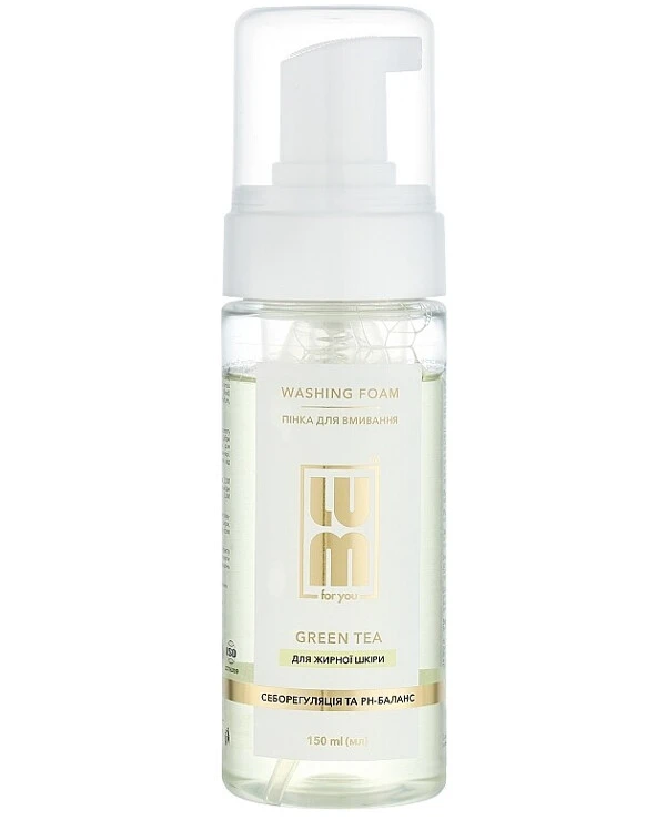 Lum - Пенка для умывания с экстрактом зеленого чая для жирной кожи Washing Foam For Oily Skin 150 мл
