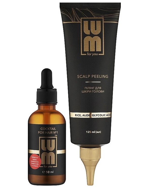 Lum - Set Regulation of fat content and hair loss Set (h/peel/100ml + hair/coc/50ml) 
