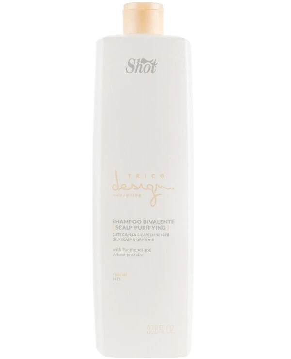 Shot - Шампунь двойного действия для жирной кожи головы Trico Design Skin Purifying Bivalente Shampoo 1000 мл