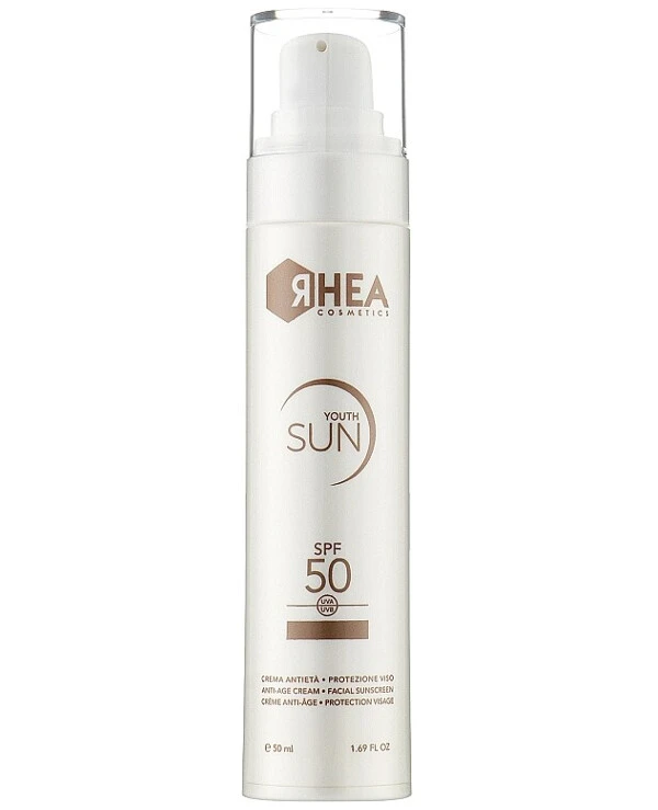 Rhea Cosmetics - Солнцезащитный антивозрастной крем YouthSun SPF 50 Anti-Age Cream Facial Sunscreen 50 мл