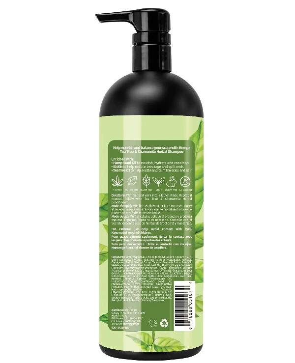 Hempz - Шампунь для ухода за кожей головы с чайным деревом и ромашкой Tree and Chamomile Shampoo 1000 мл back