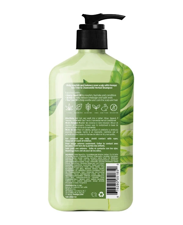 Hempz Шампунь для ухода за кожей головы с чайным деревом и ромашкой | Tree and Chamomile Shampoo фото, цена, купить