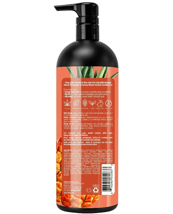 Hempz - Шампунь для обєму Ананас-Медова диня Sweet Pineapple & Honey Melon Herbal Shampoo 1000 мл back