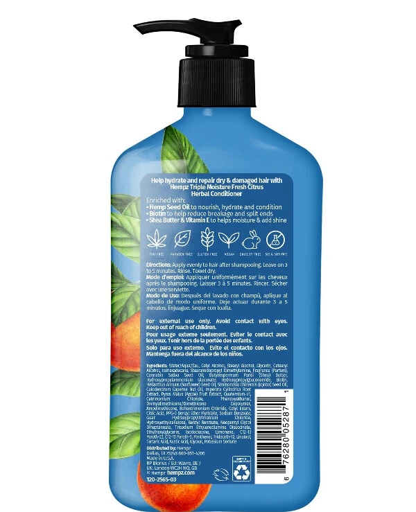 Hempz - Кондиционер для сухих волос Тройное увлажнение Triple Moisture Fresh Citrus Herbal Conditioner 500 мл back