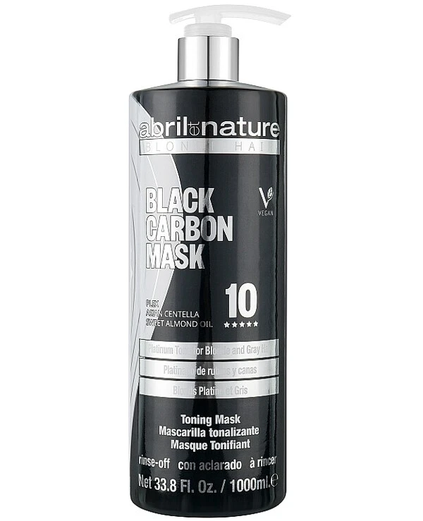 Abril Et Nature - Маска для осветленных волос Black Carbon Toning Mask 1000 мл