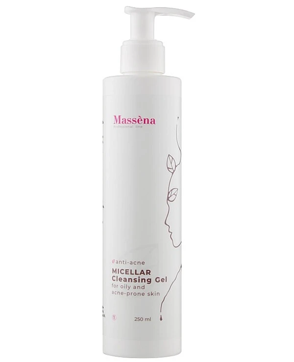 Massena - Мицеллярный очищающий гель для лица Anti-Acne Micellar Cleansing Gel 250 мл