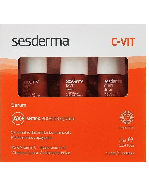 Sesderma - Реактивирующая двухфазная сыворотка с гиалуроновой кислотой C-Vit Serum 7 мл х 5 шт
