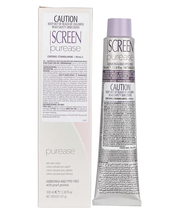 Screen Professional - Cream paint without ammonia and PPD Purease Color Cream 100ml