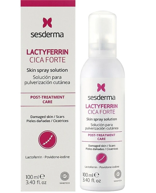 Sesderma - Спрей для тела Lactyferrin CICA Skin Spray Solution Post-Treatment Care 100 мл