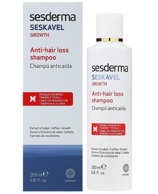 Sesderma - Шампунь против выпадения волос Seskavel Anti-Hair Loss Shampoo 200 мл back