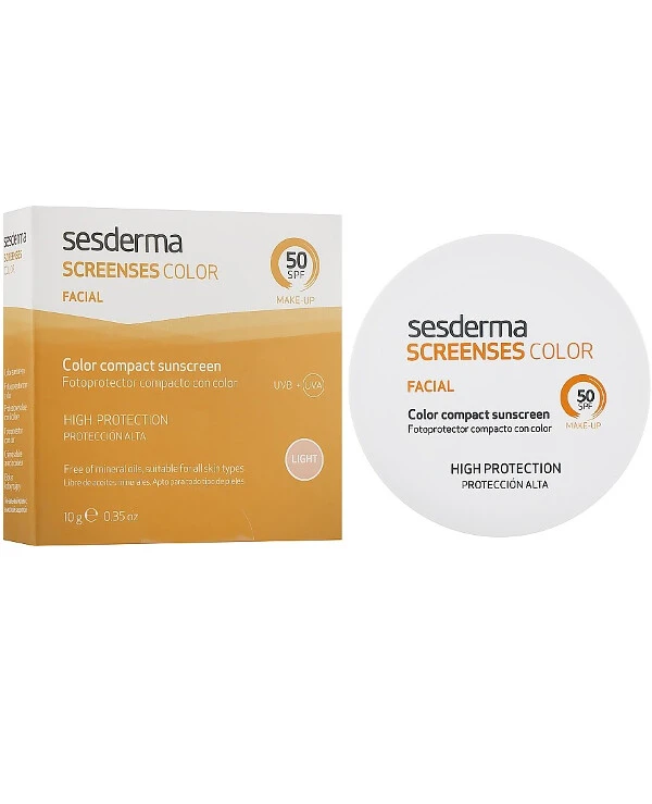 Sesderma - Солнцезащитный тональный крем, светлый Ses Compact SPF 50 Light 10 г, Light back