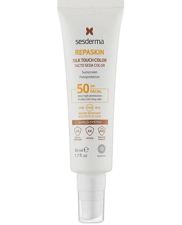 Sesderma - Солнцезащитное средство для лица с тонирующим эффектом Repaskin Silk Touch Color SPF 50 50 мл back