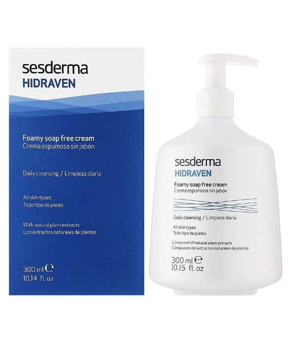 Sesderma - Пенящийся гель для умывания лица и тела Hidraven Foamy Soapless Cream 300 мл back