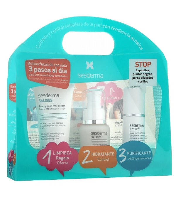Sesderma - Набор по уходу за жирной кожей лица Salises Pack Antiacne 30 мл