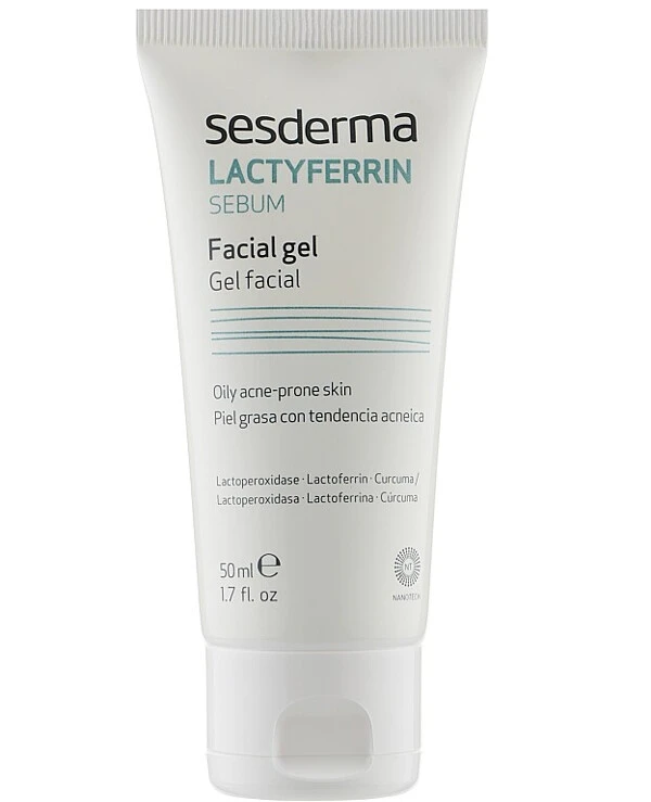 Sesderma - Гель для лица увлажняющий Lactyferrin Sebum Facial Gel 50 мл