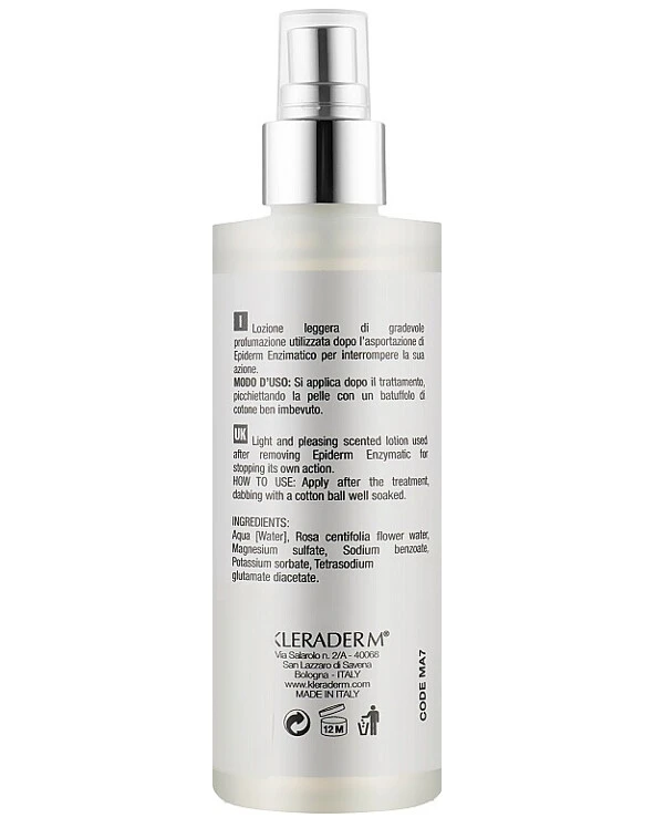 Kleraderm - Стоп-раствор для нейтрализации пилинга с экстрактом розовой воды Beauty Rose Water Stop Solution 200 мл back