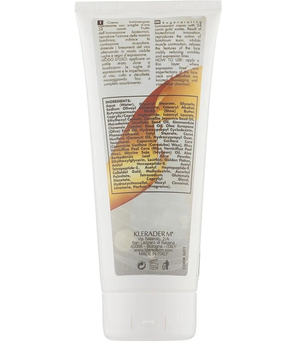 Kleraderm - Крем для лица Природное сияние на основе золота Gold Radiant Cream 200 мл back
