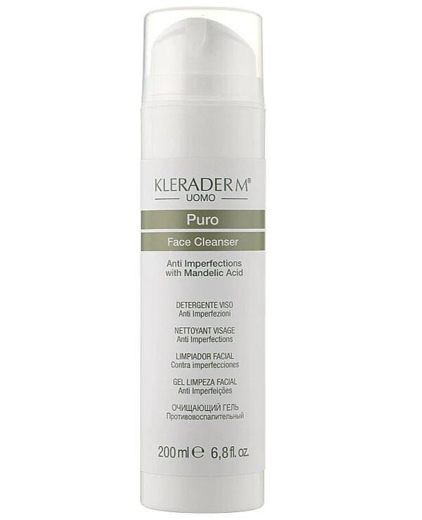 Kleraderm - Пенка для умывания с миндальной кислотой Uomo Face Cleanser 200 мл