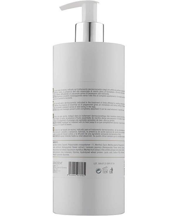 Kleraderm - Refreshing gel for feet Celliderm Refreshing Gel 500ml back