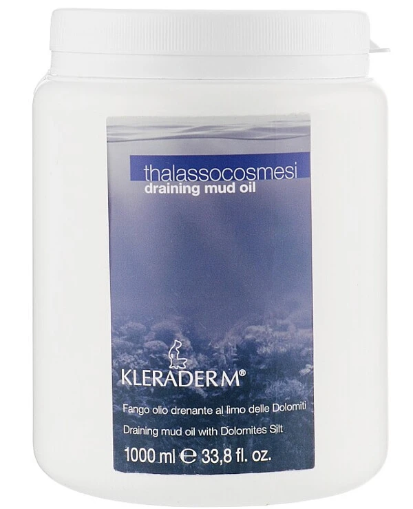 Kleraderm - Грязевое масло без йодсодержащих компонентов Thalassocosmesi Draining Mud Oil 1000 мл