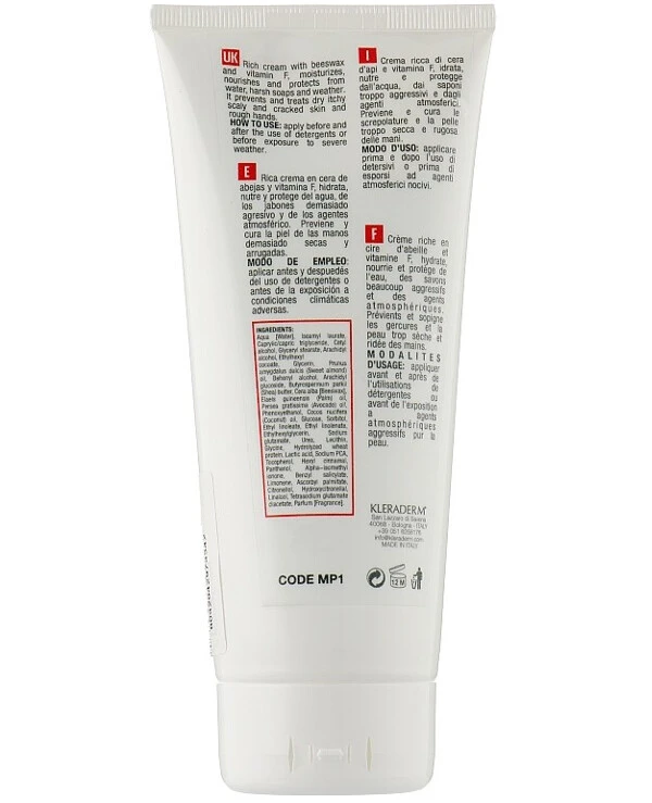 Kleraderm - Moisturizing hand cream with vitamin F Happy & Body Care Hands Cream 200ml back