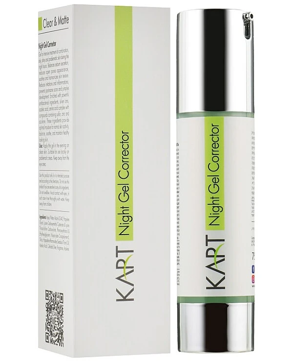 Kart - Корректирующий ночной гель для лица Clear & Matte Night Gel Corrector 50 мл back