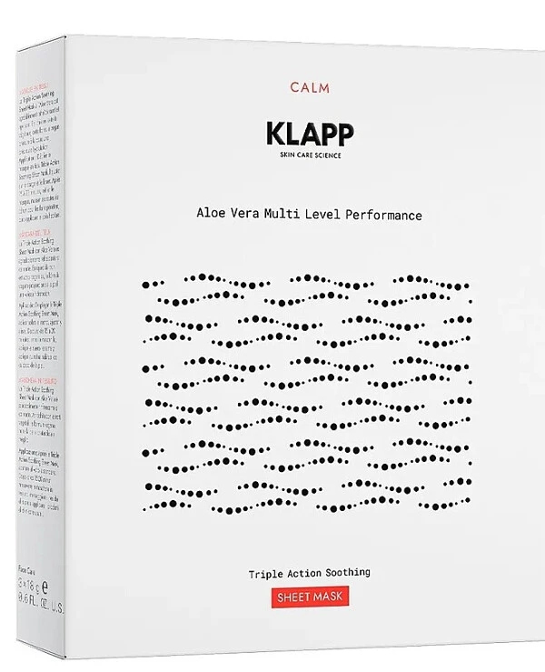 Klapp - Успокаивающая тканевая маска для лица Aloe Vera Soothing Sheet Mask 3 шт
