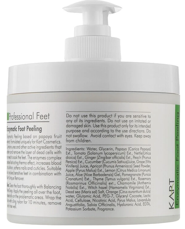 Kart - Enzyme peeling for feet Professional feet Enzimatic Peeling 250ml back