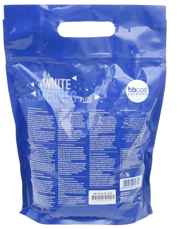 BBcos - Ammonia lightening powder White Meches Plus Bleaching Powder 1kg back